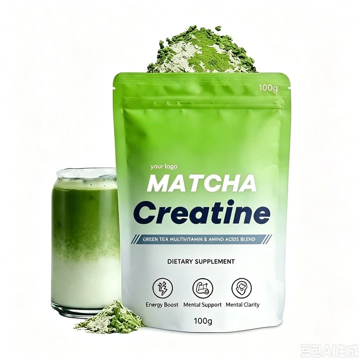 Poudre de monohydrate de créatine, soutien avant l'entraînement, renforcement musculaire, poudre de Matcha de créatine