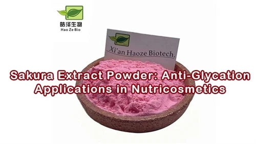 Poudre d'extrait de Sakura : la star de l'anti-glycation en nutricosmétique